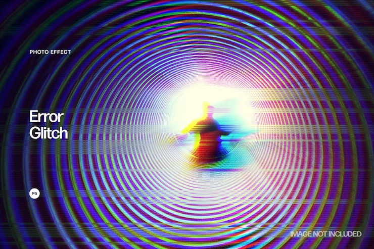 PSD fehler-glitch-fotoeffekt