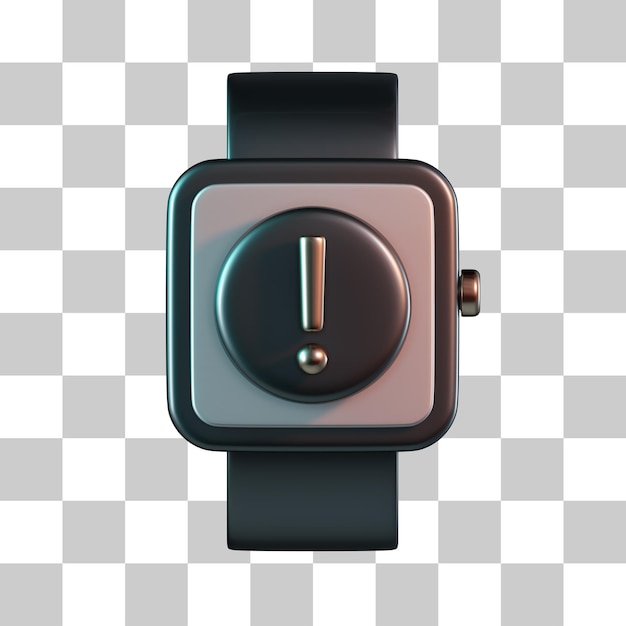 PSD fehler smartwatch ausruf 3d-symbol