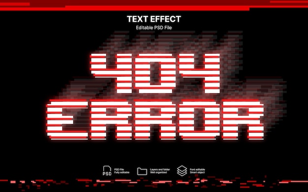 Fehlertext-Effekt 404
