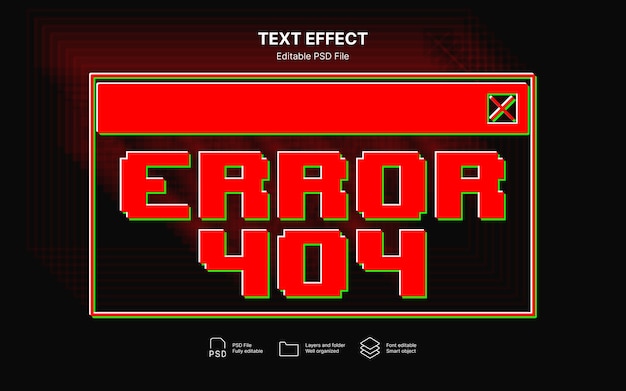 Fehlertext-Effekt 404