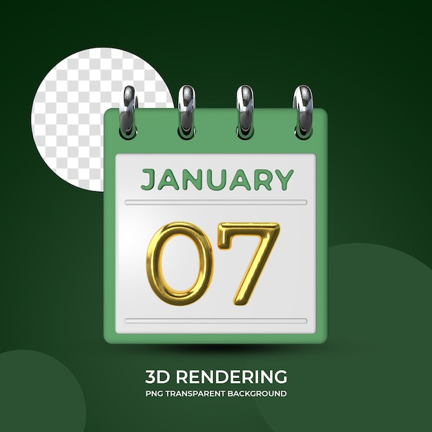 Feier am 07. Januar Plakatvorlage 3D-Rendering