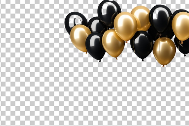 PSD feier mit goldballon und konfetti-stock-illustration