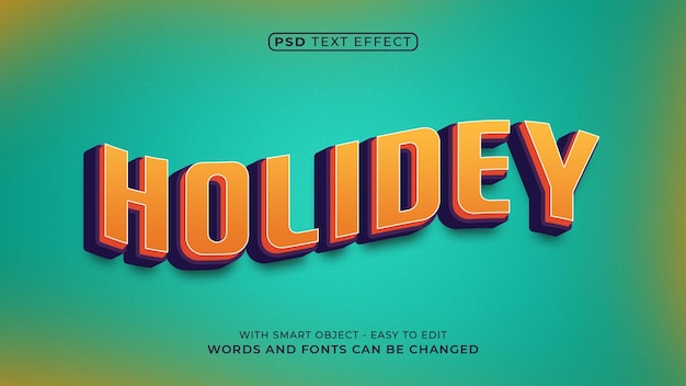 Feiertags-PSD-Text-Effekt