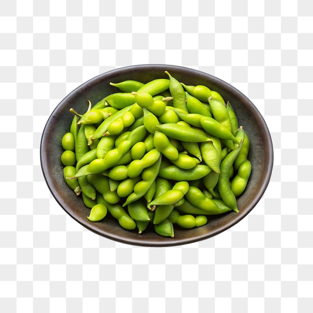 Feijão Edamame fresco em uma tigela