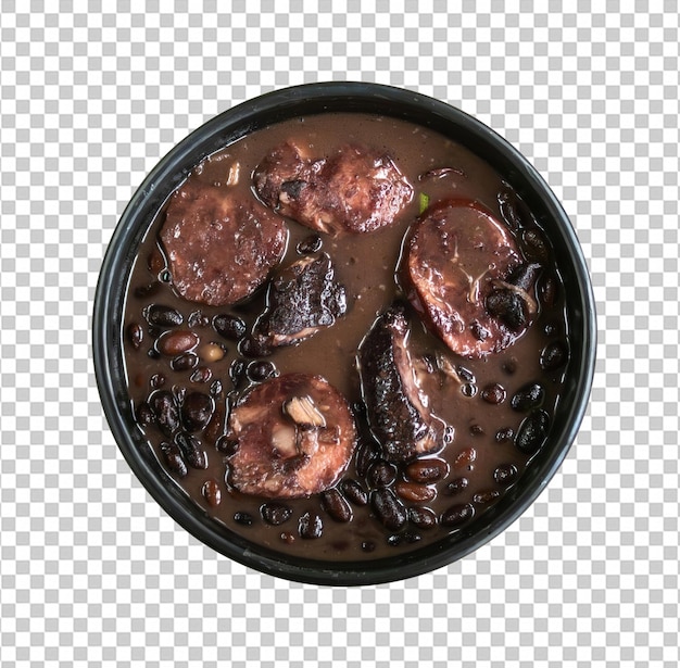 PSD feijoada comida típica brasileira comida tradicional brasileira feita com feijão preto png fundo transparente