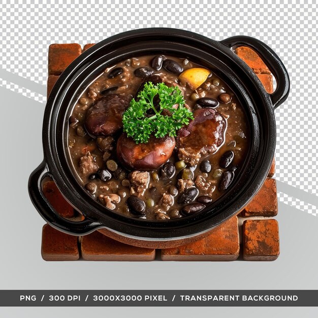 PSD feijoada comida tradicional típica brasileira fundo transparente