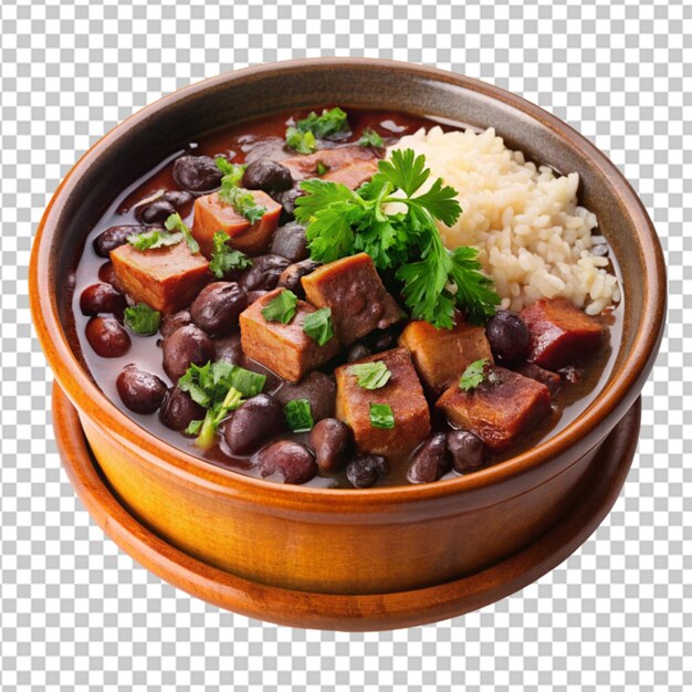 Feijoada ein herzhafter eintopf aus schwarzen bohnen