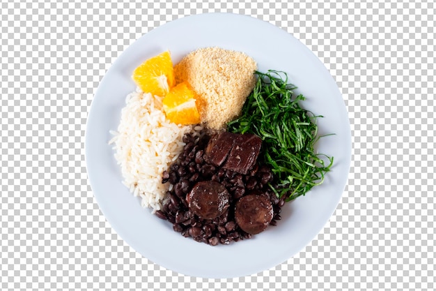 Feijoada plato de comida tradicional brasileña png fondo transparente