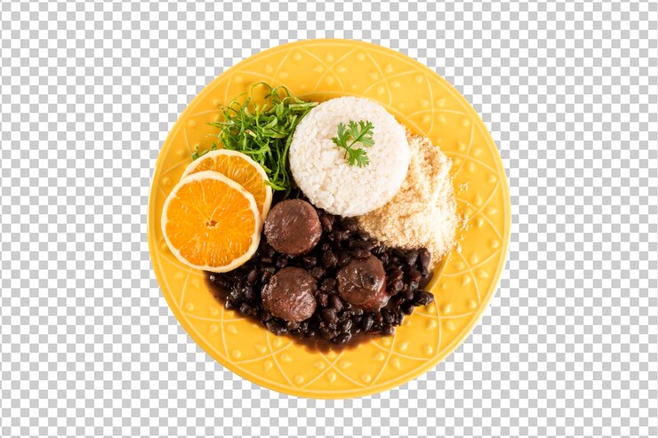 PSD feijoada prato de comida tradicional brasileira png fundo transparente