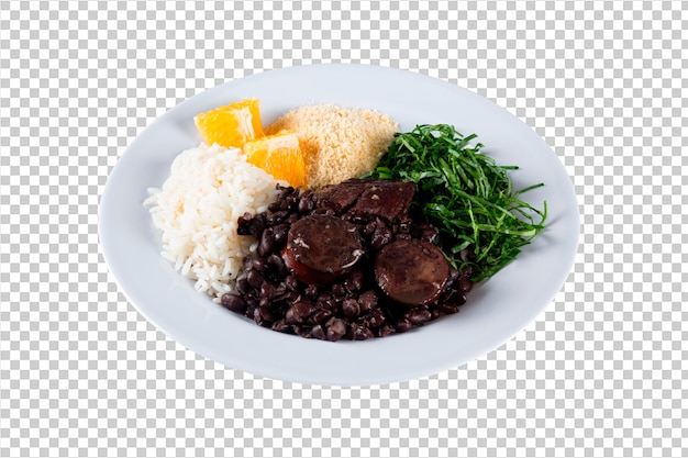 PSD feijoada prato de comida tradicional brasileira png fundo transparente
