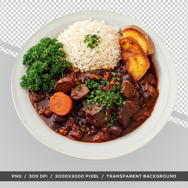 PSD feijoada typisches brasilianisches traditionelles essen transparenter hintergrund