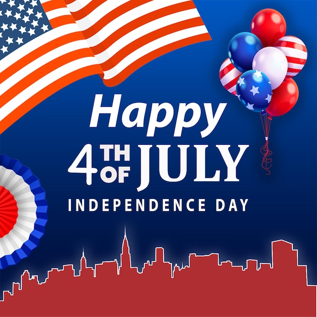 Felice 4 luglio Celebrazione della Giornata dell'Indipendenza