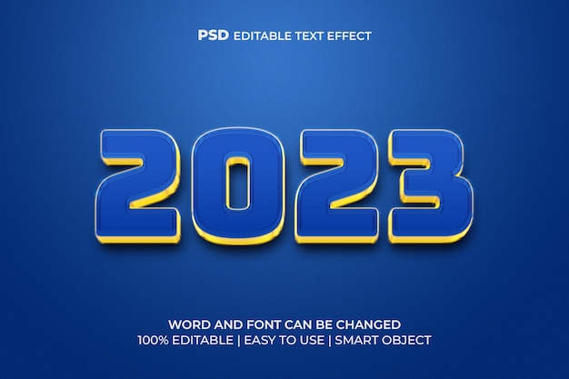 Felice anno nuovo effetto testo 3d