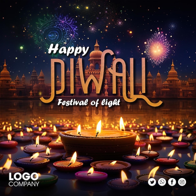 Felice festival Diwali di sfondo chiaro