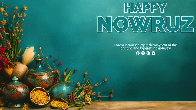 Felice giorno di Nowruz o sfondo del nuovo anno iraniano