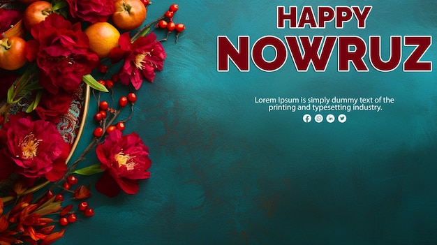 Felice giorno di Nowruz o sfondo del nuovo anno iraniano