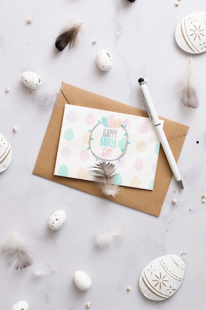 Felice giorno di Pasqua card mock-up