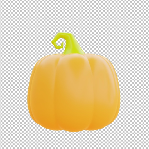 Felice Halloween con carattere zucca JackoLantern isolato su sfondo bianco tradizionale vacanza di ottobre rendering 3d