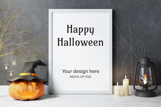 Felice modello di halloween con decorazione