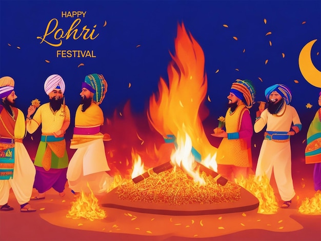 Felice sfondo Lohri