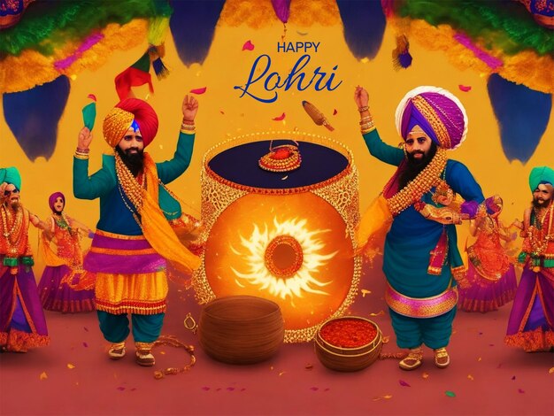 Felice sfondo Lohri