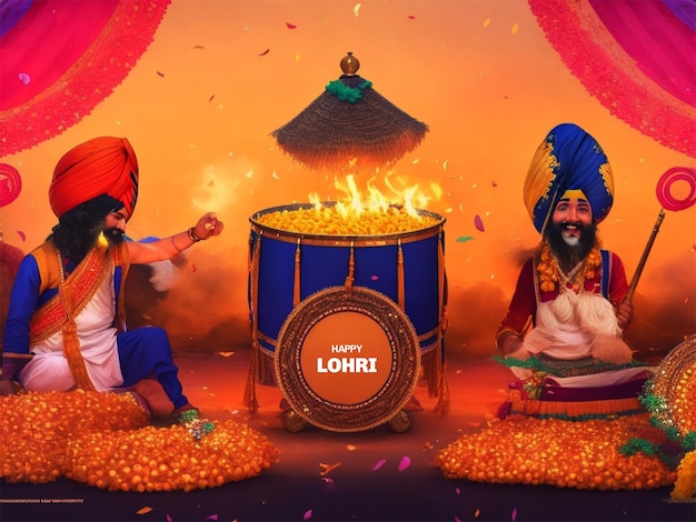 Felice sfondo Lohri