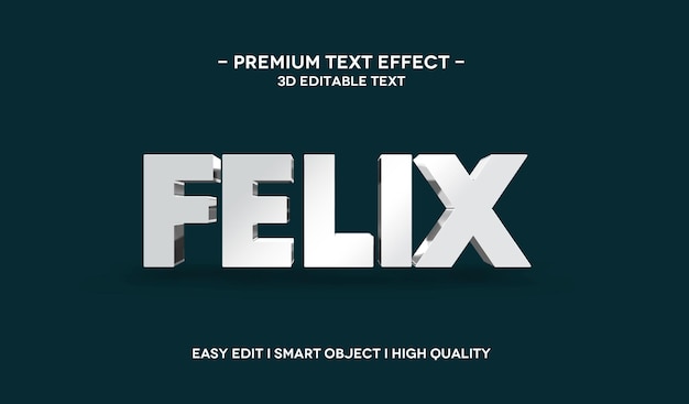 Felix 3D-Textstil-Effektvorlage