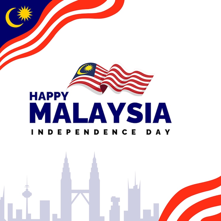 PSD feliz 31 de agosto día de la independencia de malasia