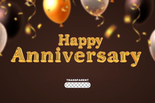 Feliz aniversario 3D render