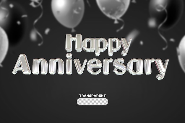 PSD feliz aniversario 3d render