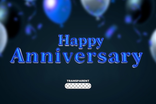 PSD feliz aniversario 3d render