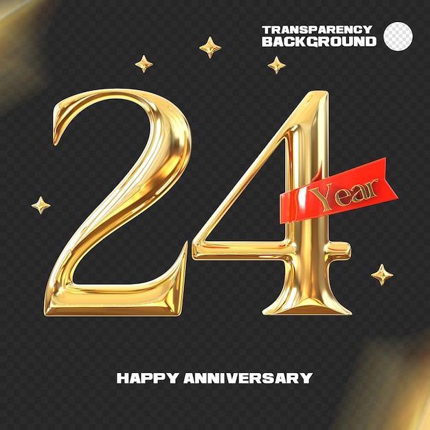 feliz aniversario 3d renderizado aislado
