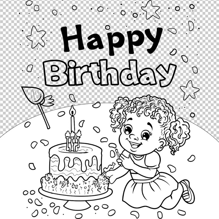 PSD "feliz aniversário, hora de celebrar".