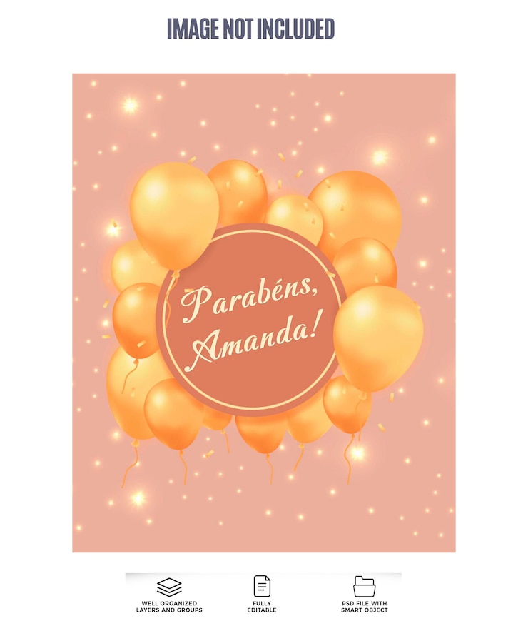 PSD feliz aniversrio parabens