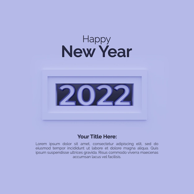 Feliz ano novo 2022 post desig