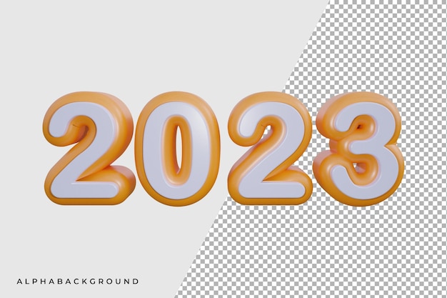 Feliz Ano Novo 2023 Efeito de Texto 3D