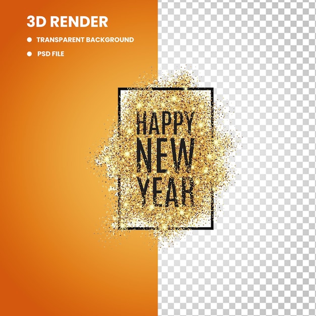 PSD feliz ano novo 2024 texto tipografia elemento de design flyer banner design o ano 2024 anos novos 3d