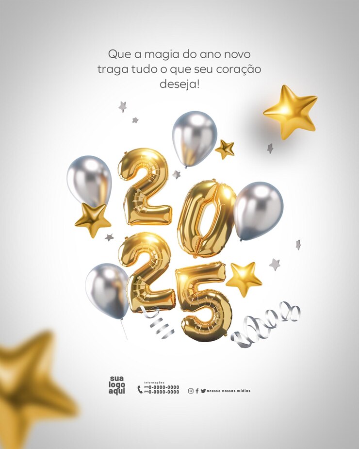 PSD feliz ano novo ano novo 2025