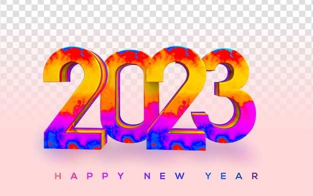 Feliz ano novo colorido 2023