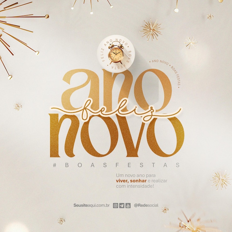 PSD feliz ano novo feliz anos novos feliz feriados feliz novo mídia social editável psd