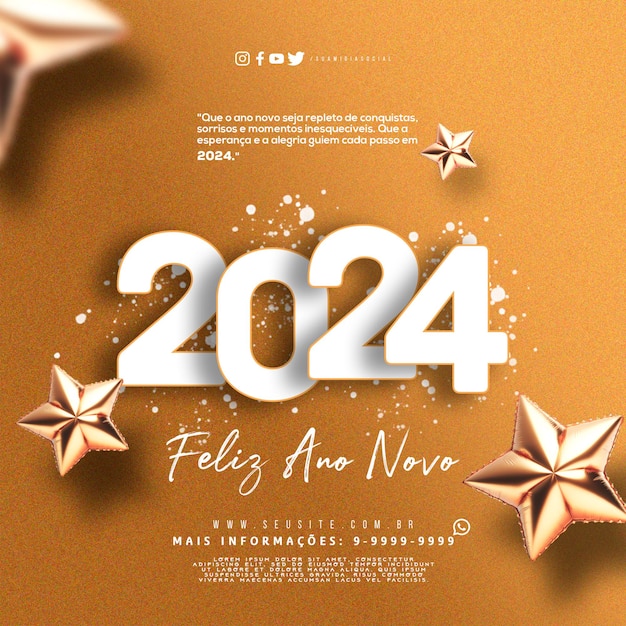 FELIZ ANO NOVO-Vorlage