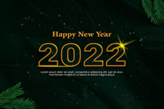 Feliz año nuevo 2022 tarjeta de felicitación