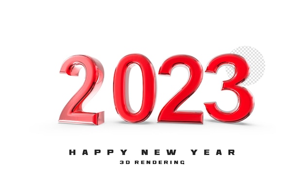 Feliz año nuevo 2023 con concepto de renderizado 3d dorado para fondo de cartel de banner