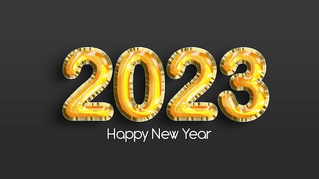 feliz año nuevo 2023 diseño de tipografía de texto