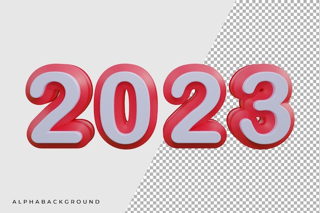 Feliz año nuevo 2023 efecto de texto 3D