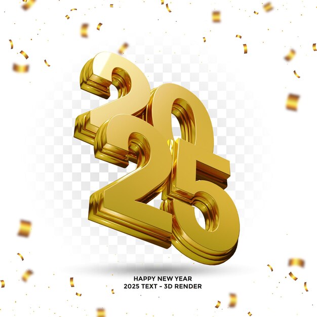 Feliz año nuevo 2024 diseño 3D Render