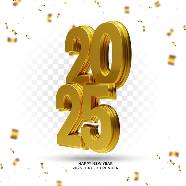 Feliz año nuevo 2024 diseño 3D Render