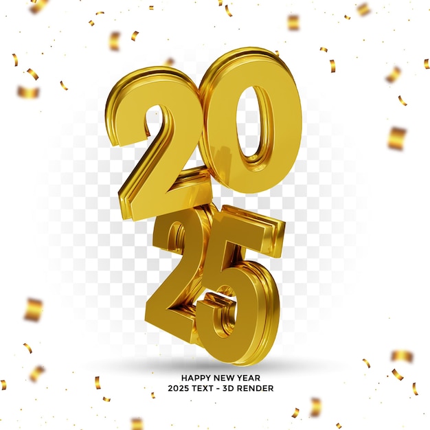 Feliz año nuevo 2024 diseño 3D Render