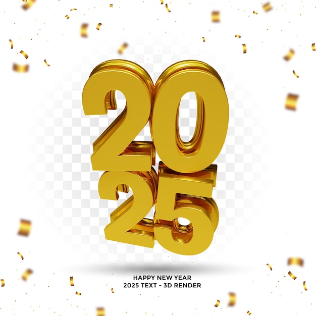 Feliz año nuevo 2024 diseño 3D Render