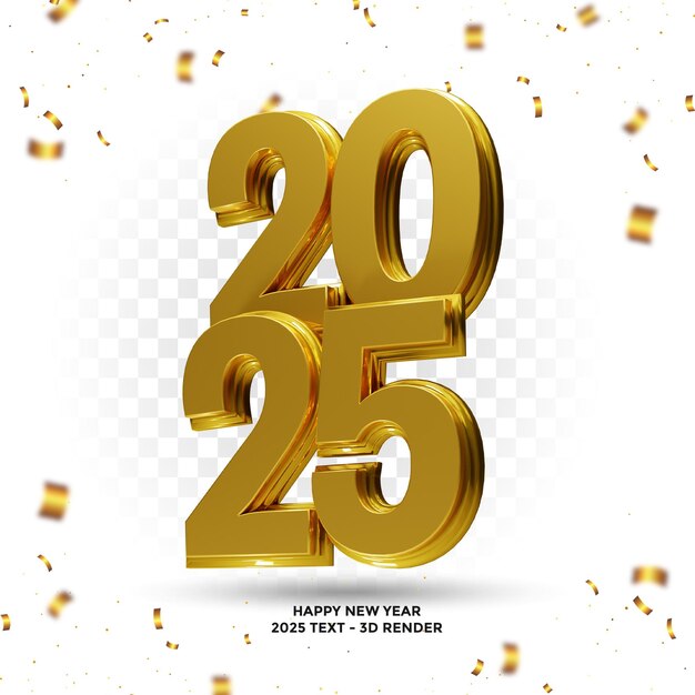 Feliz año nuevo 2024 diseño 3D Render